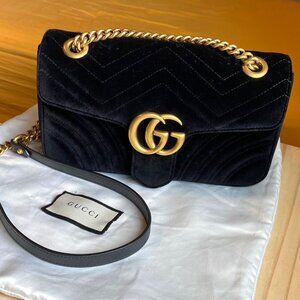 Gucci Black Velour Marmont